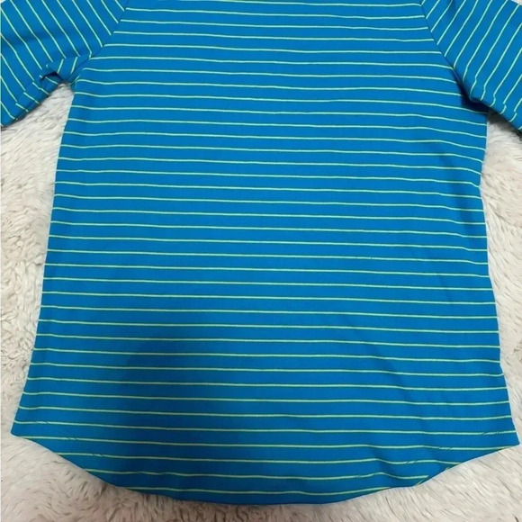 Studio Works Petite black and green striped 3/4 sleeves top size small - Picture 5 of 7